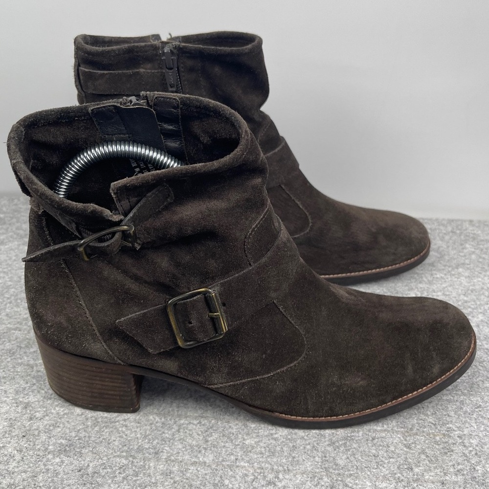 Paul Green Wyatt Boot, Brown Suede, SZ‎ 8 Women's,boho western rocker chic